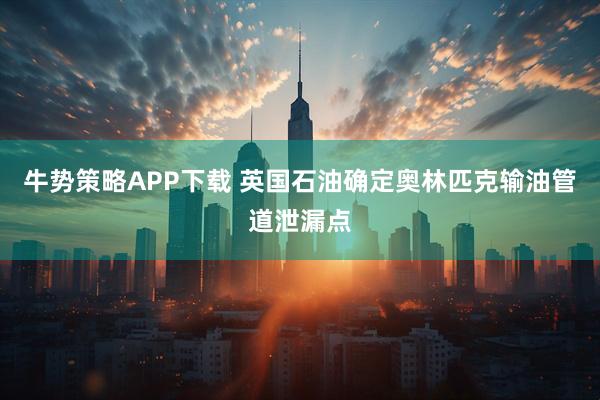 牛势策略APP下载 英国石油确定奥林匹克输油管道泄漏点
