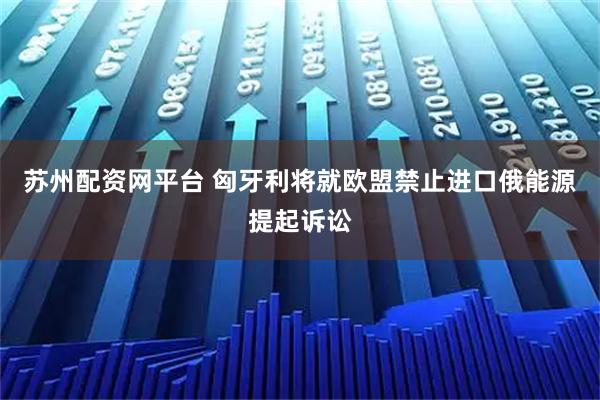 苏州配资网平台 匈牙利将就欧盟禁止进口俄能源提起诉讼